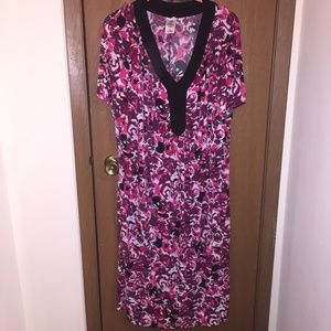 Pink and purple floral dress